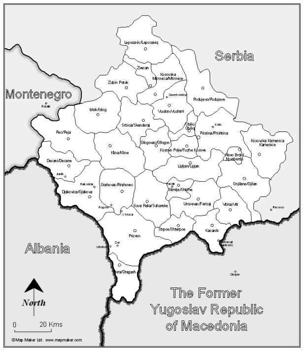 Divisions Administratives Kosovares