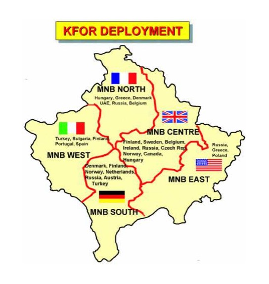 Déploiement de la KFOR au Kosovo