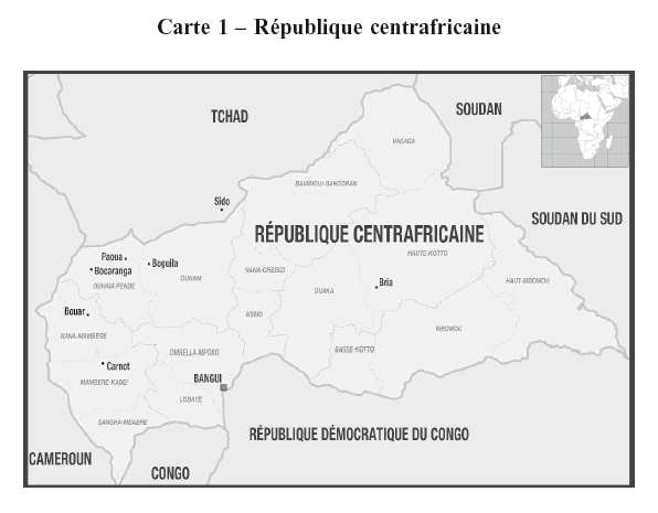 Carte de République Centrafricaine