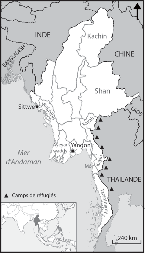 Carte de Birmanie