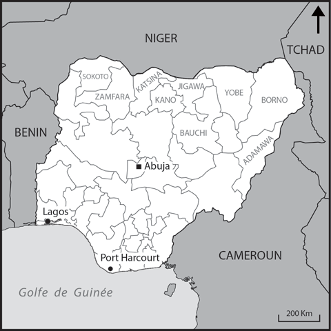 Carte du Nigéria