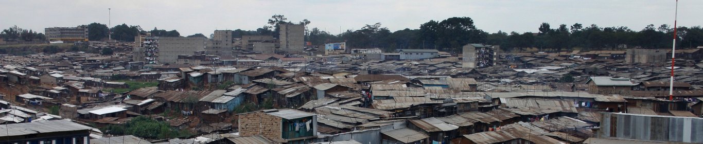 The view of Mathare Valley slum in Kenya