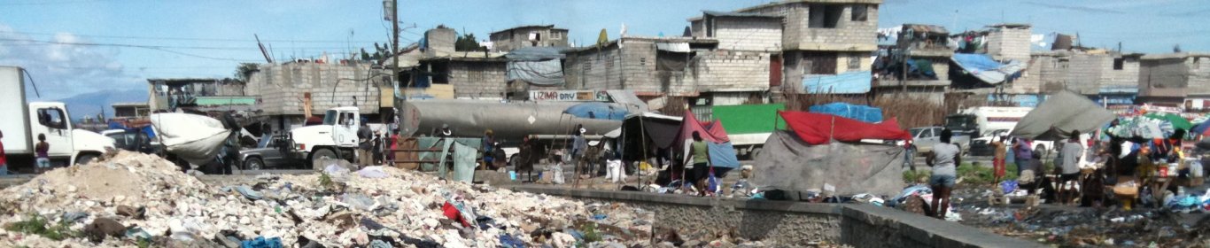 Rues dévastées à Martissant en Haiti