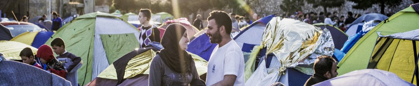 Réfugiés dans un camp à Athènes en Grèce