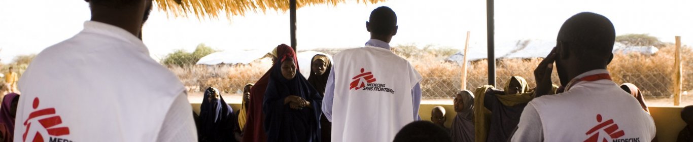 MSF staff at the health care clinic in Dagahaley Refugee camp, Dadaab