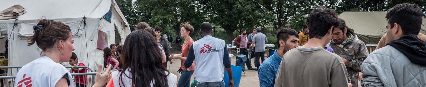 Le camp de La Linière, à Grande Synthe, en Juillet 2016