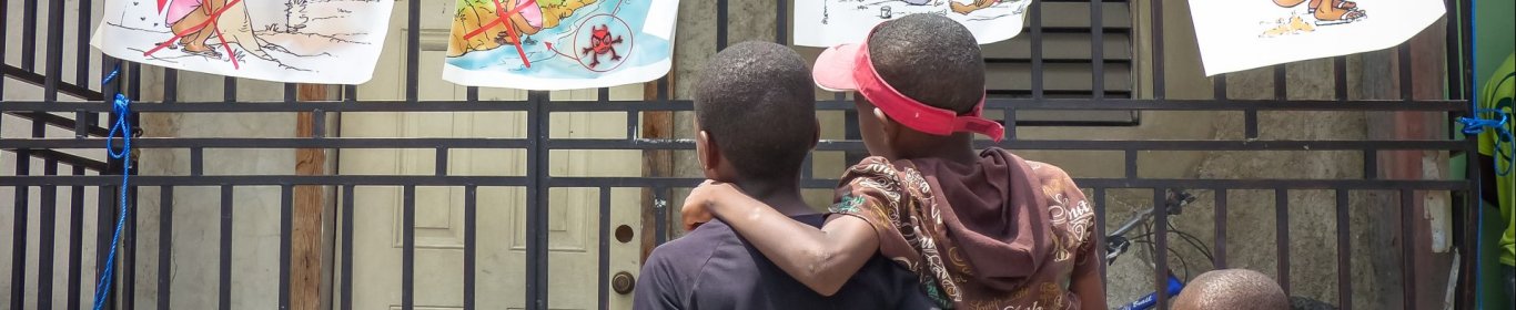 Sanitation activities in urban slum, Haiti