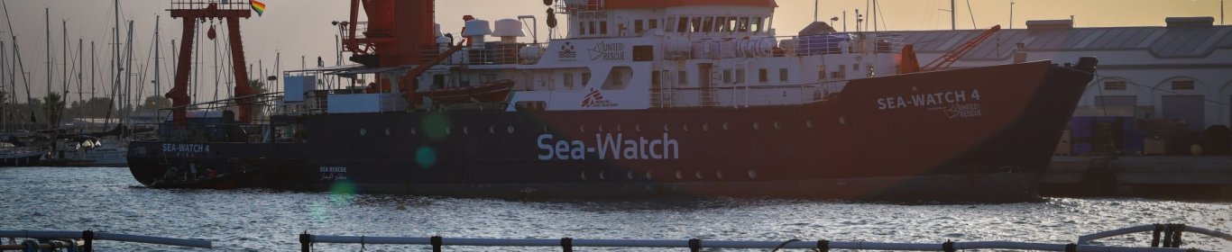 The Sea-Watch 4 in the port of Burriana