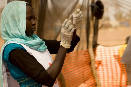 Measles vaccination campaign in Yida refugees camp