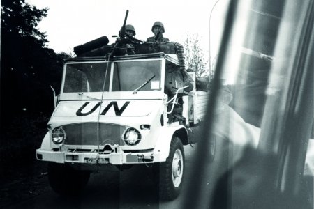 Une voiture des Nations unies à Kigali au Rwanda