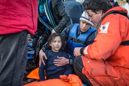 Medecins Sans Frontiers (MSF) and Greenpeace conduct joint sea operations to provide assistance at sea to boats in distress