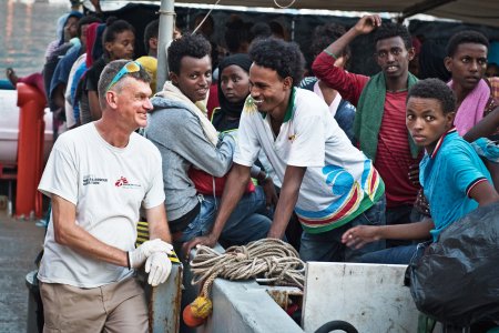 Débarquement de réfugiés érythréens à Vibo Valentia en Italie
