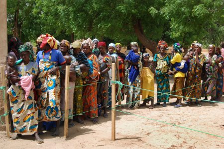 Mothers are waiting for the weekly medico-nutritional consultation