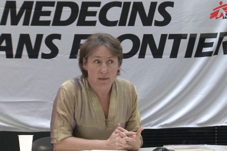 Françoise Bouchet Saulnier during a debate