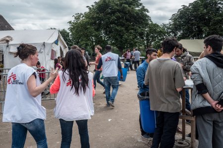 Le camp de La Linière, à Grande Synthe, en Juillet 2016