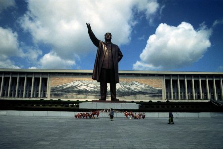 Statue de Kim Il Sung à Pyongyang, Corée du Nord.