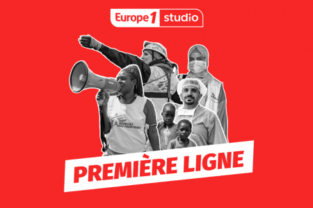 Image de promotion du podcast "Première ligne". 